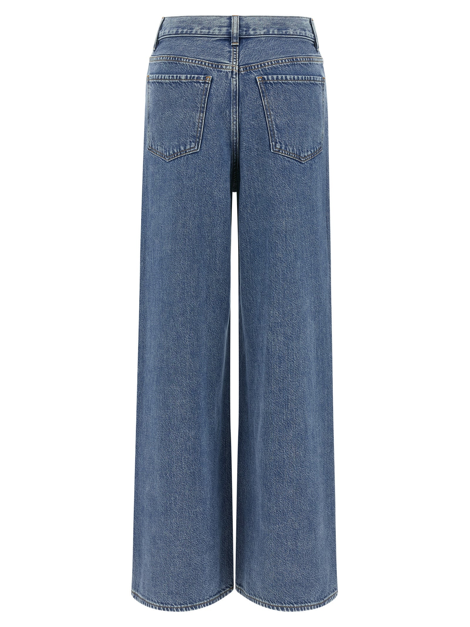 Jeans by Theory for women in lyocell & denim cotton blue features a refined silhouette with a refined relaxed-fit & wide, defined by a high rise and a refined long for a refined finish.