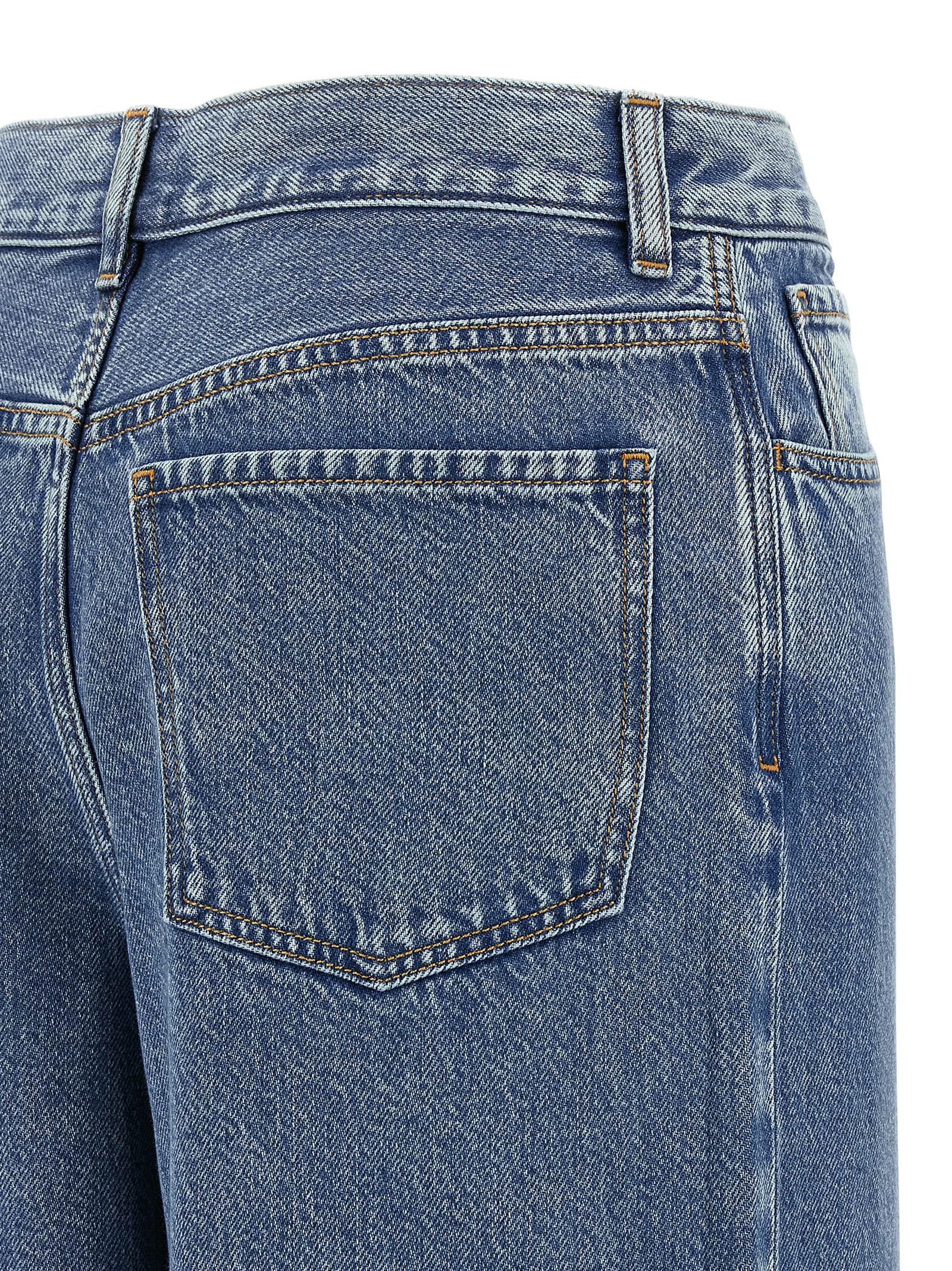 Jeans by Theory for women in lyocell & denim cotton blue features an sartorial relaxed-fit & wide and long with a high rise cut for a sartorial finish.
