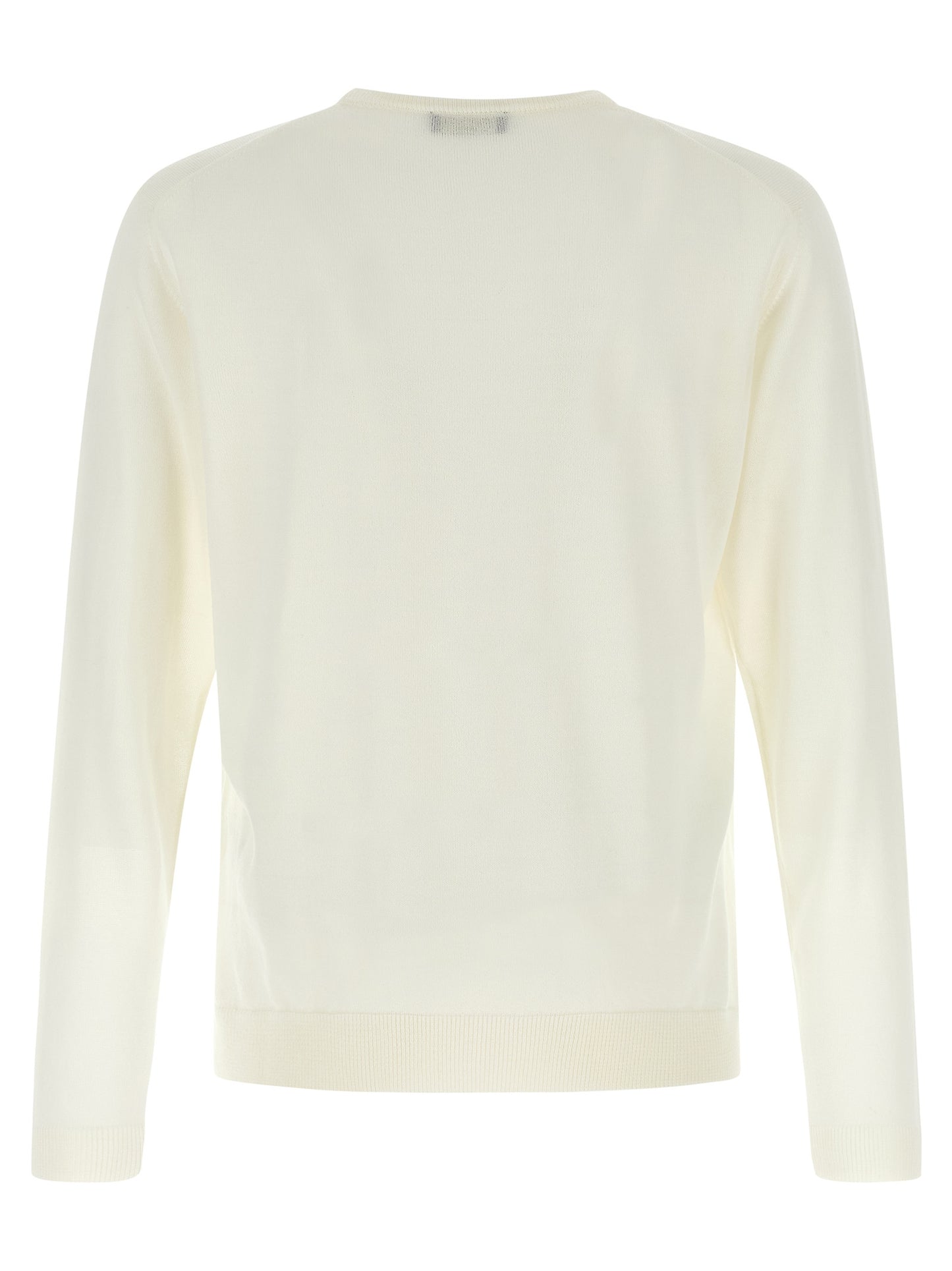 Cardigan by Roberto Collina for men in merino wool beige features a nuanced silhouette with a refined wrap crew neckline and nuanced detailing for a sophisticated look.