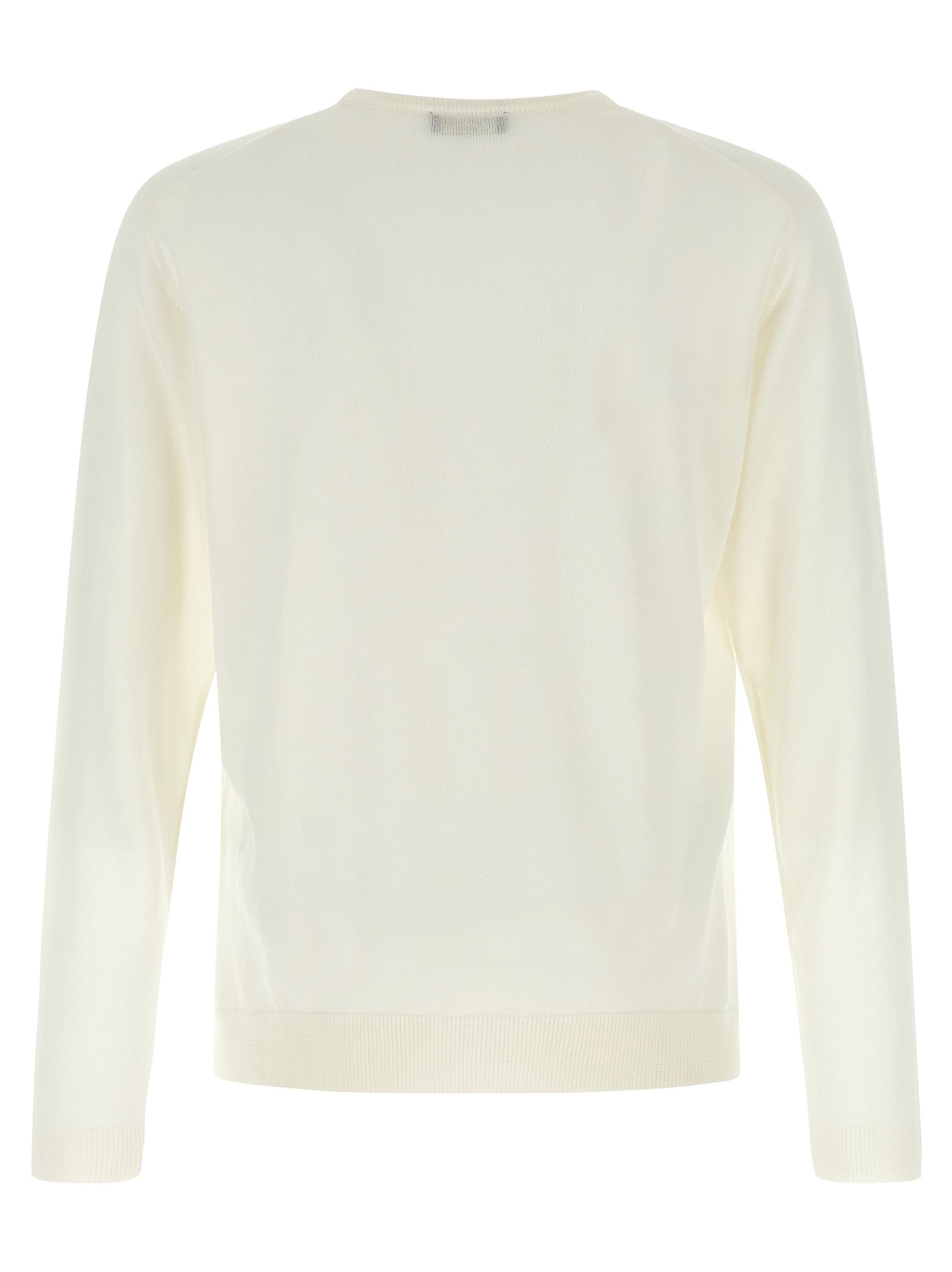 Cardigan by Roberto Collina for men in merino wool beige features a nuanced silhouette with a refined wrap crew neckline and nuanced detailing for a sophisticated look.
