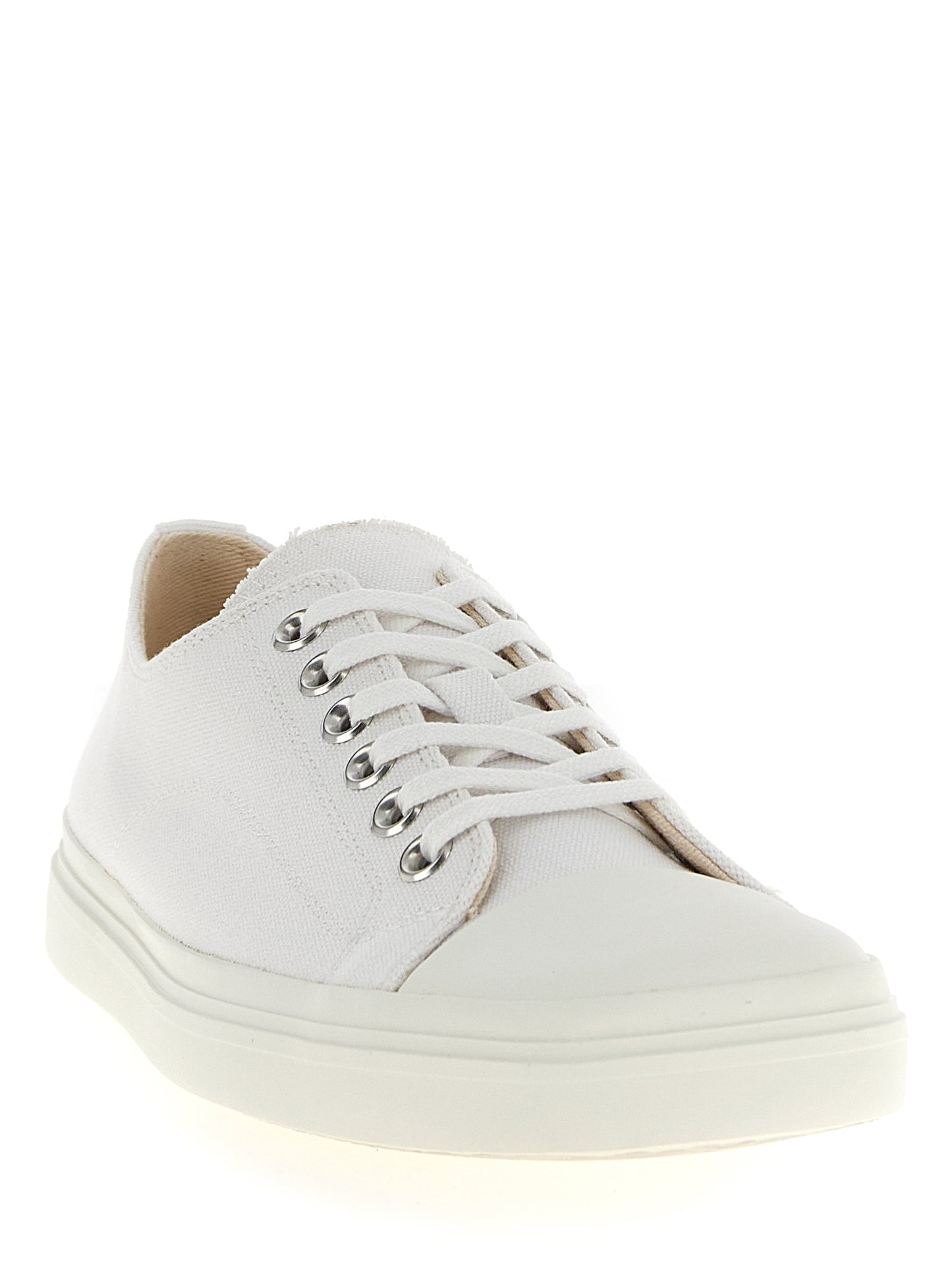 Sneakers by Moschino for men in cotton & rubber white features an timeless silhouette from the Men's Low Top Cotton & Rubber Sneakers collection, showcasing a signature low-top style with an timeless finish.