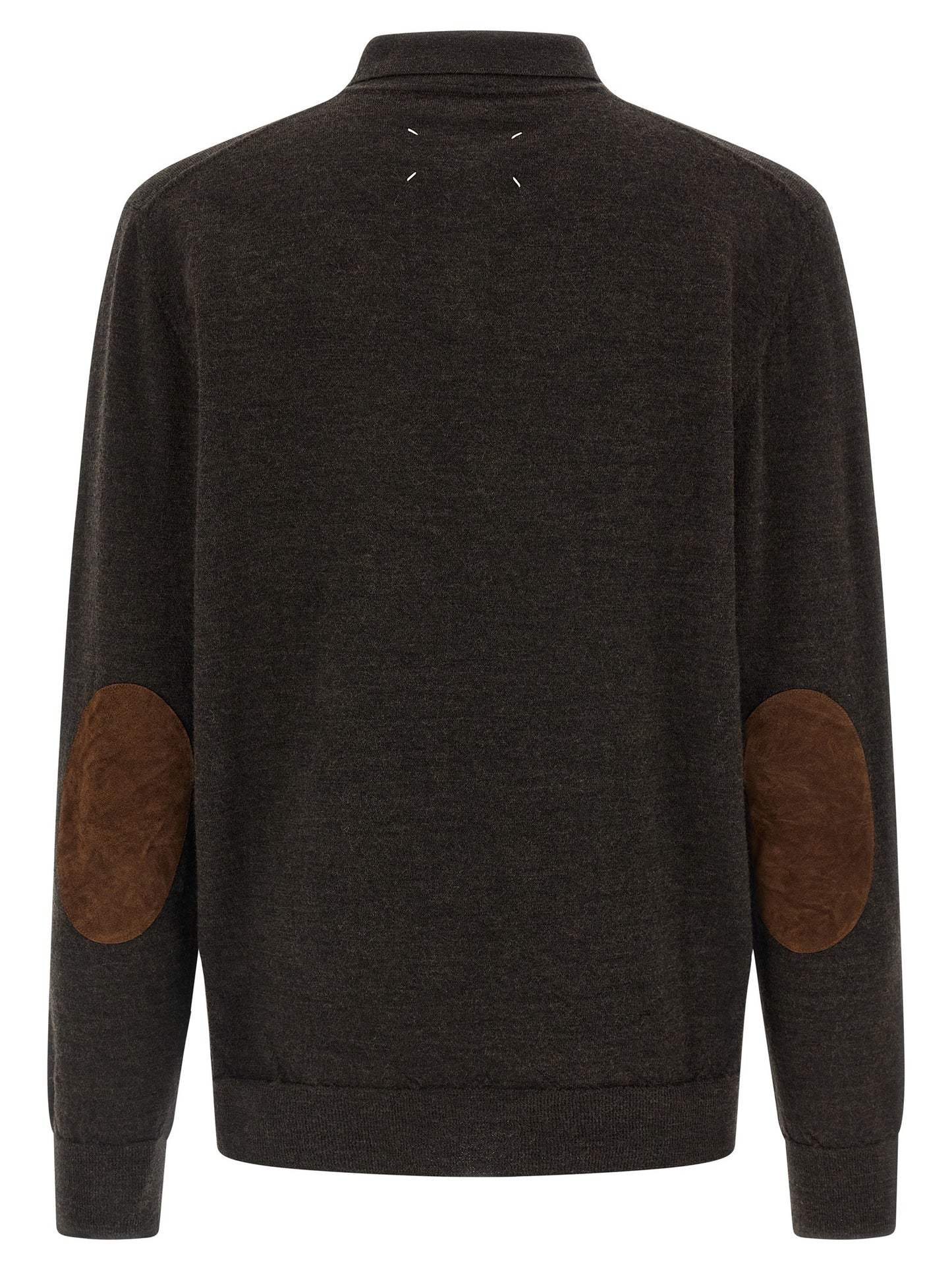 Polo Shirt by Maison Margiela for men in suede leather & wool brown showcases a enviable silhouette, featuring a refined and for a enviable finish.