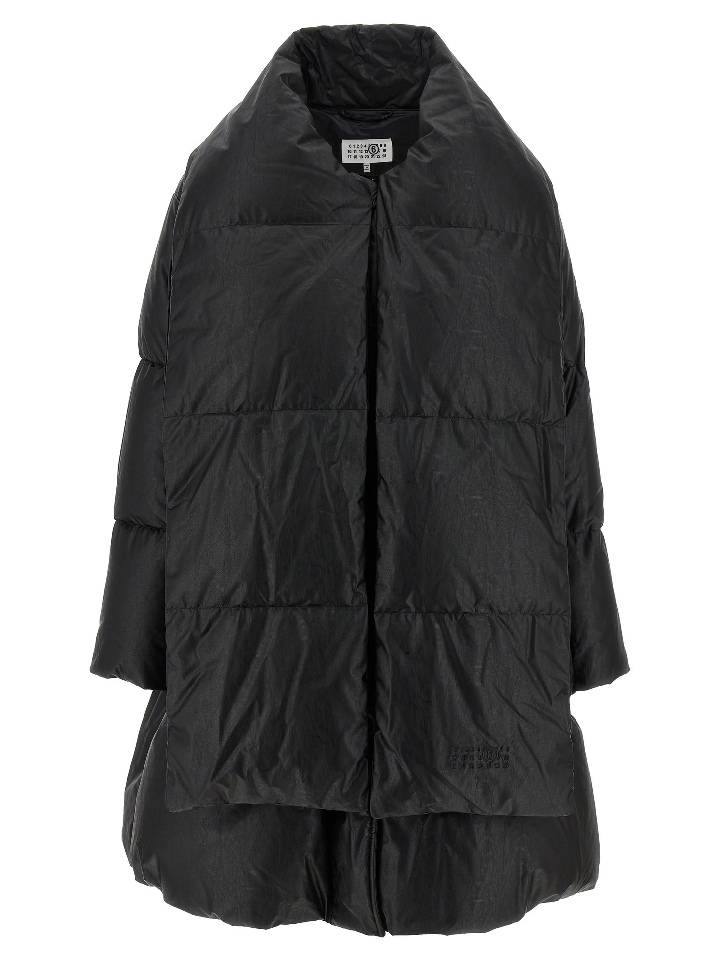 MM6 Maison Margiela Black Viscose Coat