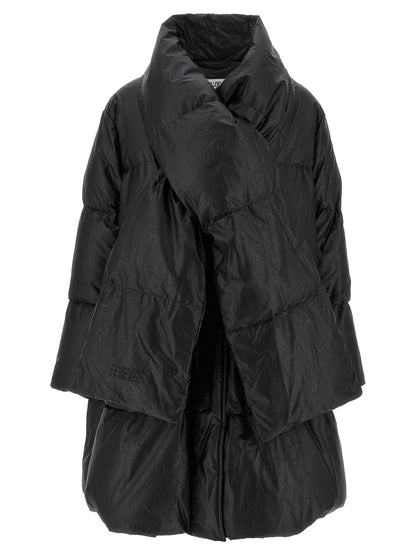 MM6 Maison Margiela Black Viscose Coat