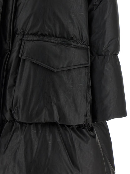 MM6 Maison Margiela Black Viscose Coat