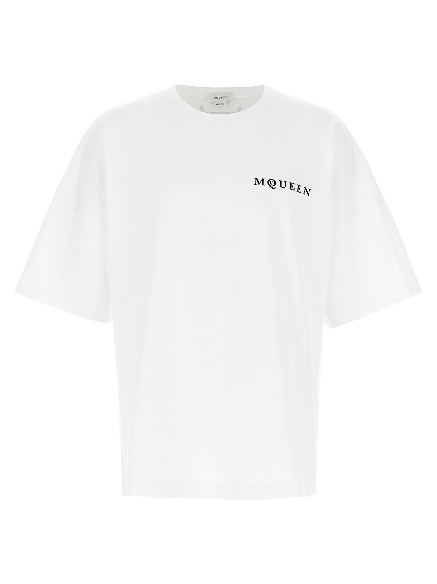 T-Shirt by Alexander McQueen for men in cotton bicolour, black, white & print features an on trend silhouette, perfectly showcasing a on trend short-sleeve and crew neckline for an elevated aesthetic.