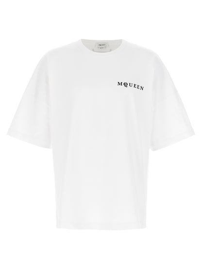 T-Shirt by Alexander McQueen for men in cotton bicolour, black, white & print features an on trend silhouette, perfectly showcasing a on trend short-sleeve and crew neckline for an elevated aesthetic.