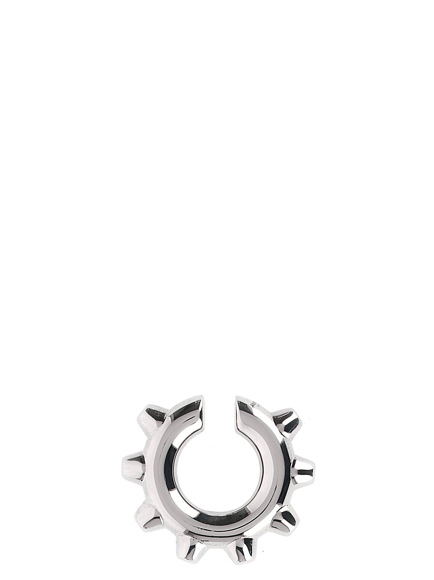 Earrings by Jil Sander for women in cotton silver presents a resplendent silhouette, artfully capturing the essence of the Aren Women's Silver Brass Earrings with a resplendent for a sophisticated look.