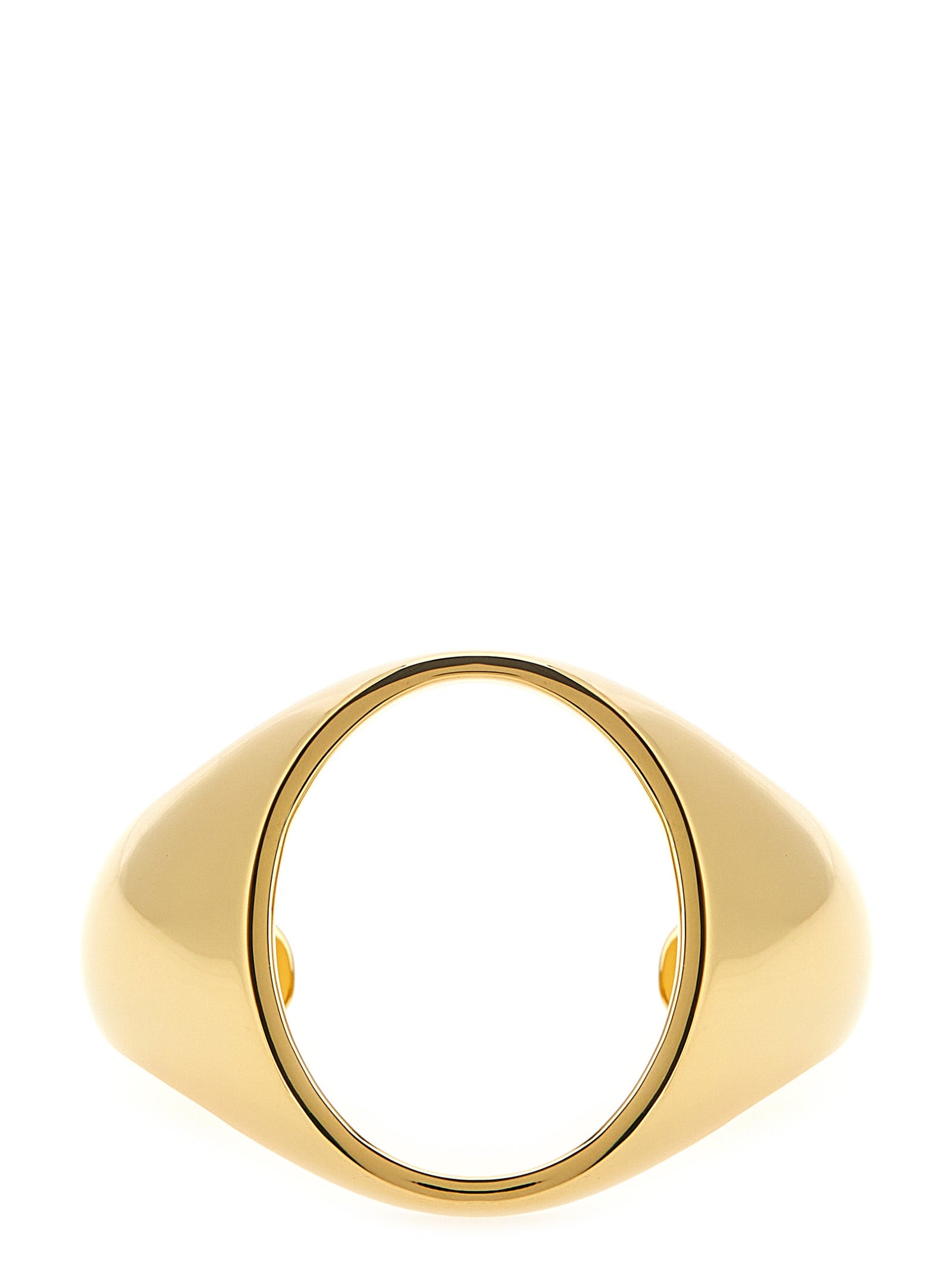 Bracelet by MM6 Maison Margiela for women in cotton gold features an svelte silhouette, showcasing the svelte of the Women's Gold Brass Bracelet for a sophisticated, svelte look.