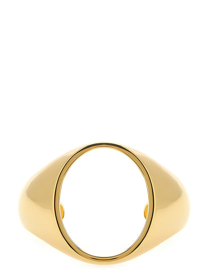 Bracelet by MM6 Maison Margiela for women in cotton gold features an svelte silhouette, showcasing the svelte of the Women's Gold Brass Bracelet for a sophisticated, svelte look.