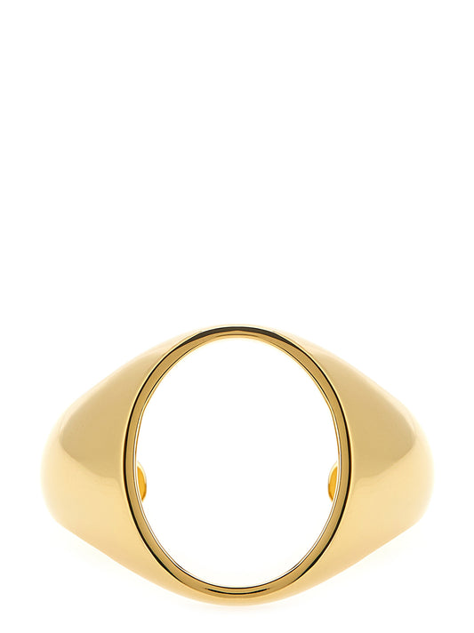 Bracelet by MM6 Maison Margiela for women in cotton gold features an svelte silhouette, showcasing the svelte of the Women's Gold Brass Bracelet for a sophisticated, svelte look.