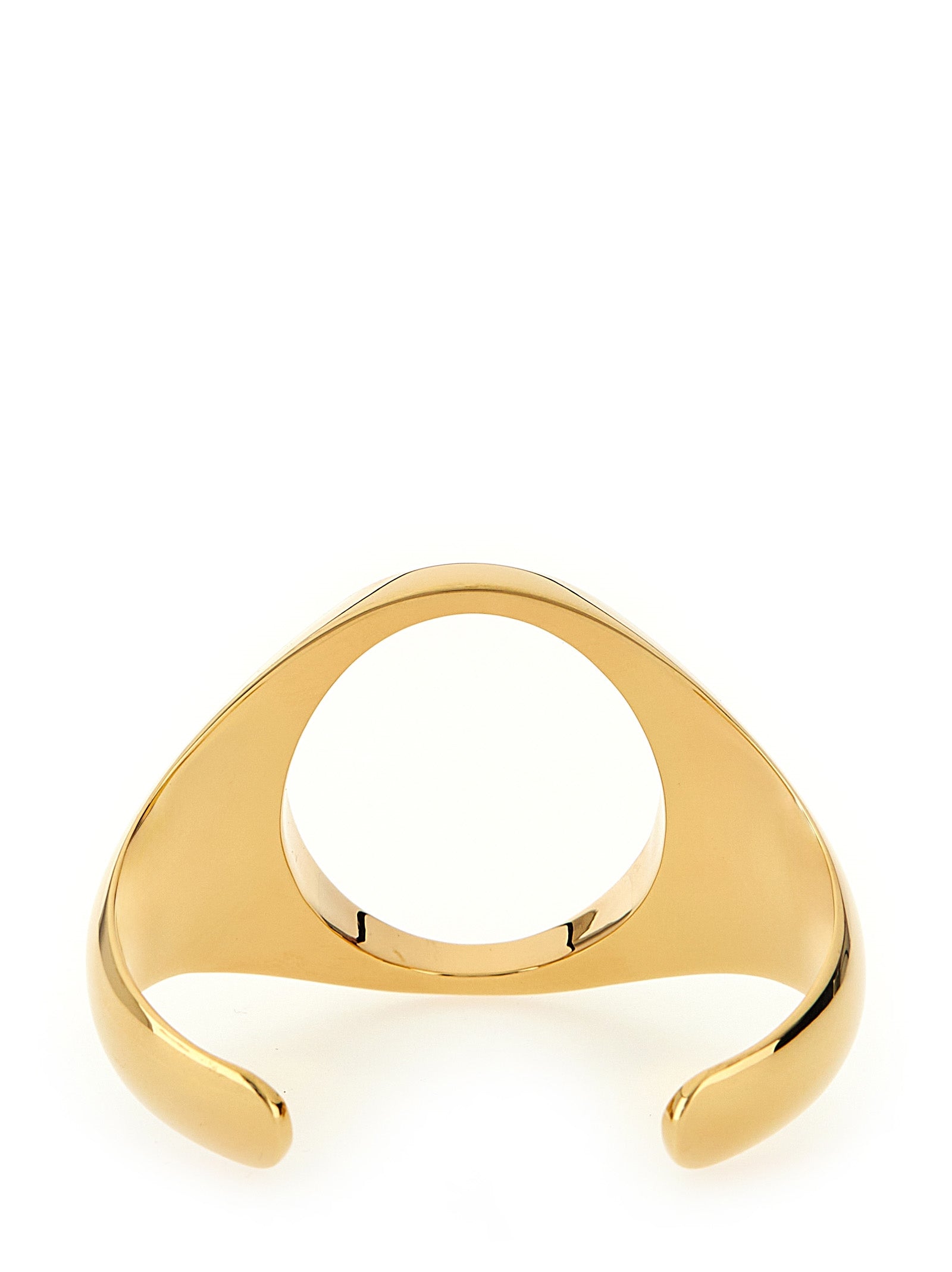 Bracelet by MM6 Maison Margiela for women in cotton and gold showcases a refined silhouette, artfully capturing the essence of Women's Gold Brass Bracelet with its refined .