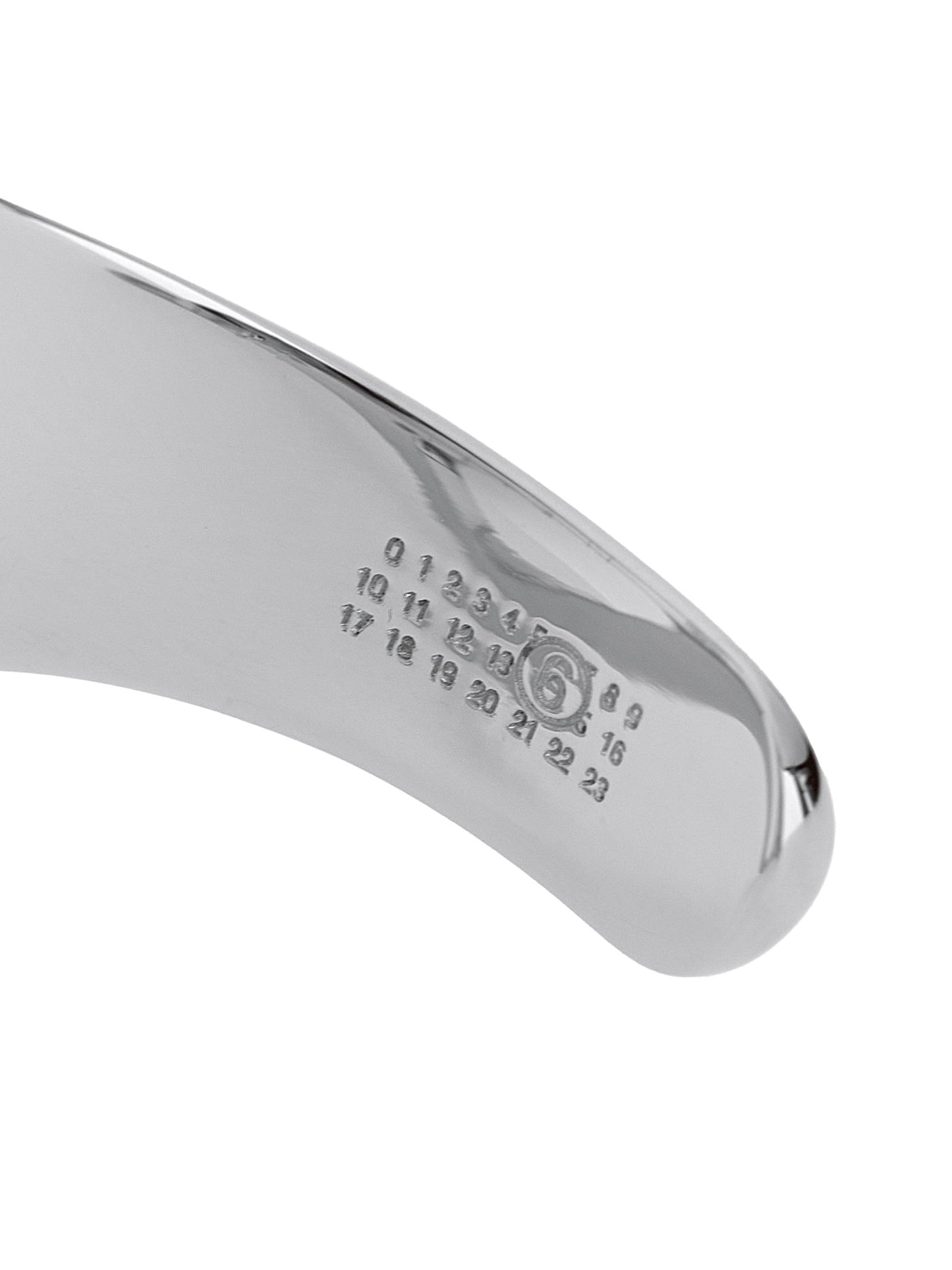 Bracelet by MM6 Maison Margiela for women in cotton silver features a architectural silhouette, elegantly showcasing a architectural that defines the Women's Silver Brass Bracelet aesthetic.