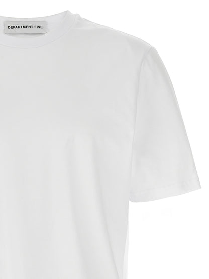 T-Shirt by Department 5 for men in cotton white & print showcases a chic silhouette, artfully detailed with a chic crew neckline and for a chic finish.