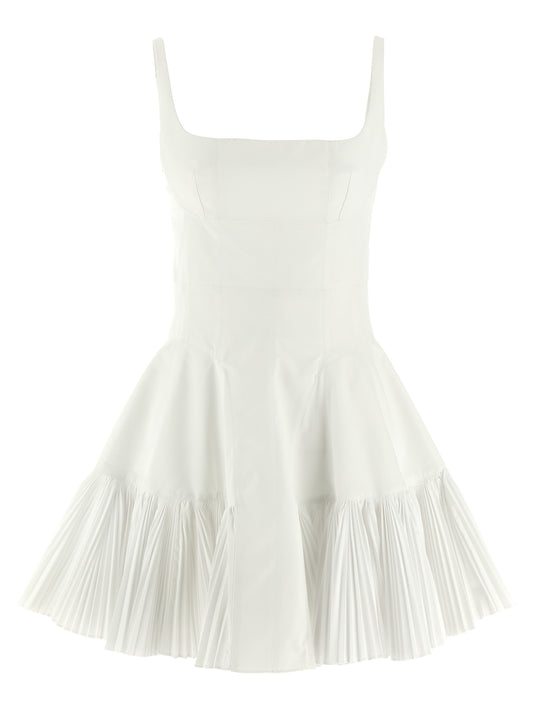 Giovanni Bedin Women's Sleeveless Cotton Short Mini Dress - White