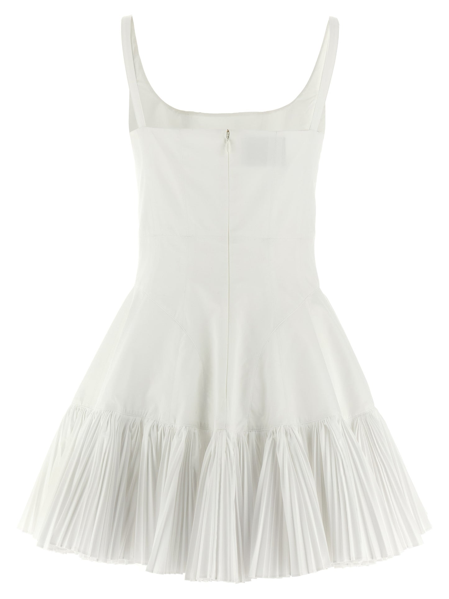 Giovanni Bedin Women's Sleeveless Cotton Short Mini Dress - White