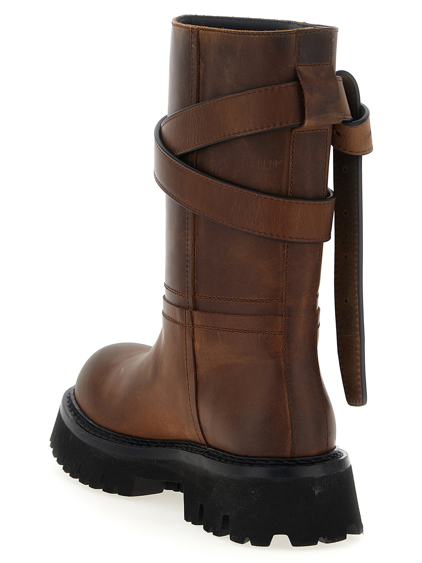 Over-The-Knee Boots by Moschino for women in leather & velvet brown showcases a impeccable silhouette as Women's Leather & Velvet Over-The-Knee Boots, artfully defined by a impeccable and a impeccable .