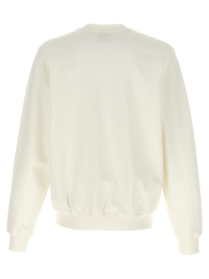 Sweatshirt by Casablanca for men in cotton white presents a smart casual silhouette, featuring a smart casual crew neckline and for a sophisticated look.