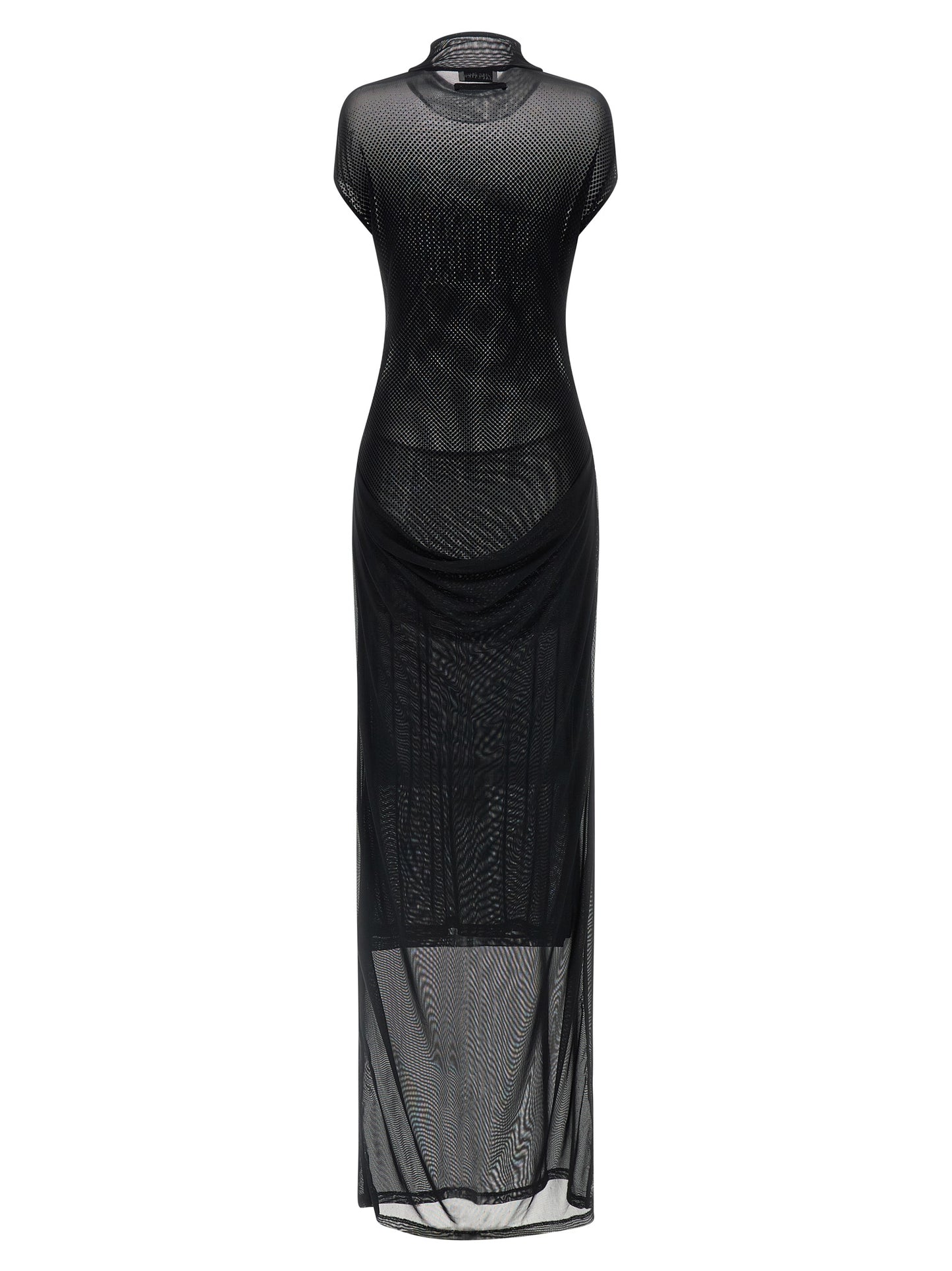 Dress by Jean Paul Gaultier for women in polyamide black, transparent & patterned features an magnificent silhouette, artfully detailed with a magnificent and that flows into an magnificent long.