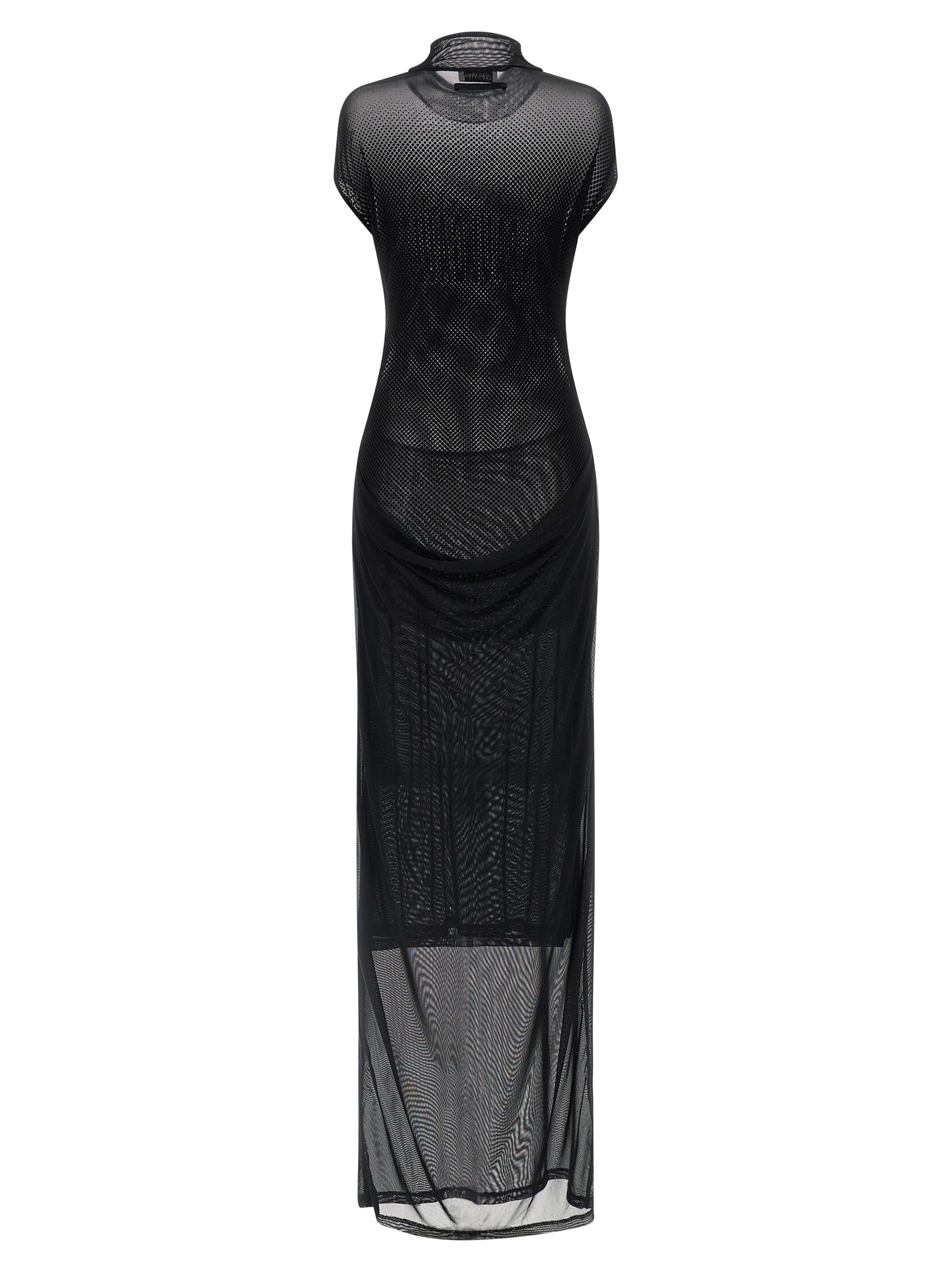 Dress by Jean Paul Gaultier for women in polyamide black, transparent & patterned features an magnificent silhouette, artfully detailed with a magnificent and that flows into an magnificent long.
