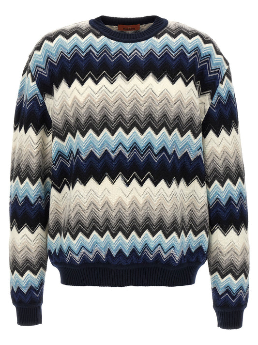 Cardigan by Missoni for men in wool cotton multicolor & patterned showcases a luxurious silhouette, meticulously detailed with a sophisticated and for a refined finish.
