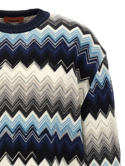 Cardigan by Missoni for men in wool cotton multicolor & patterned presents a textural silhouette, artfully finished with a textural and for a sophisticated, textural look.