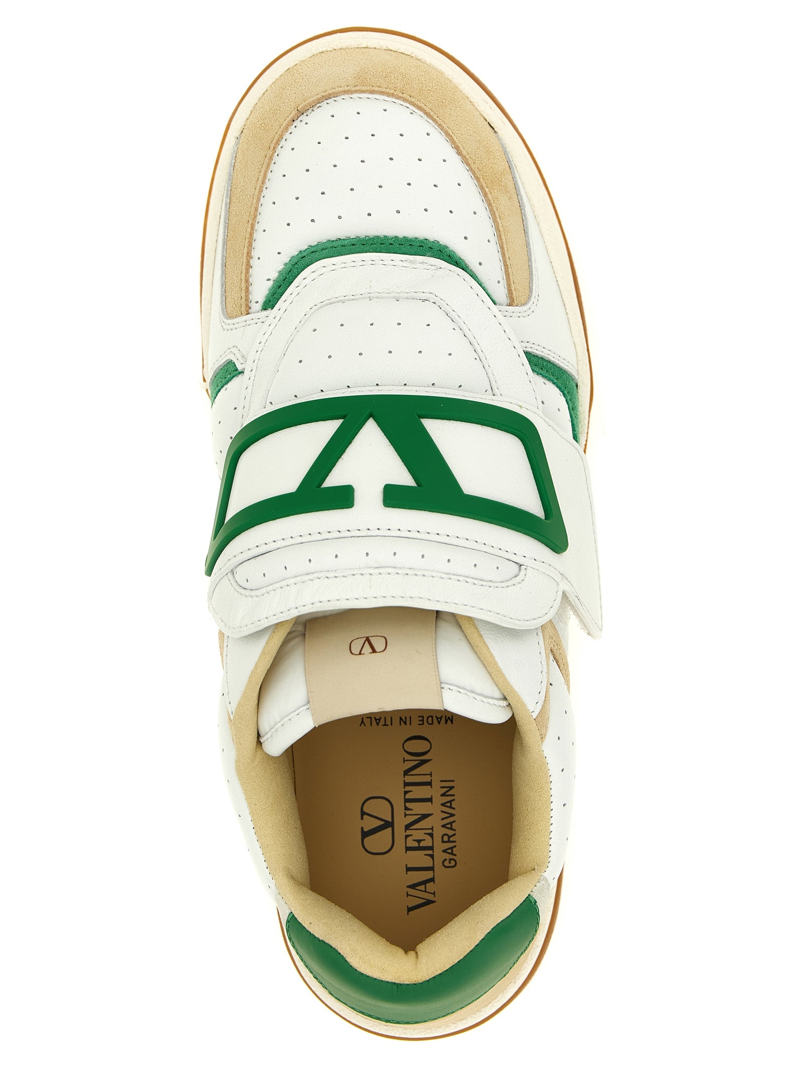 Athletic Sneakers by Valentino Garavani for men in suede calf leather multicolor & signature showcases a architectural silhouette, artfully capturing the essence of the V Logo Men's Athletic Suede Calf Leather Sneakers with its signature architectural athletic style construction.