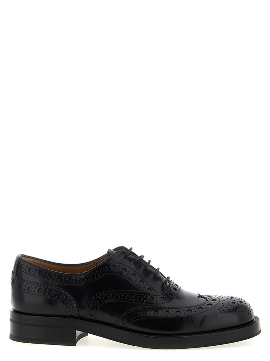 Brogue Brogues Lace-Up Shoes by Church's for unisex in calfskin leather black showcases a impeccable silhouette as Unisex Calfskin Leather Brogue Brogues Lace-Up Shoes, artfully designed with a impeccable and refined for a impeccable finish.