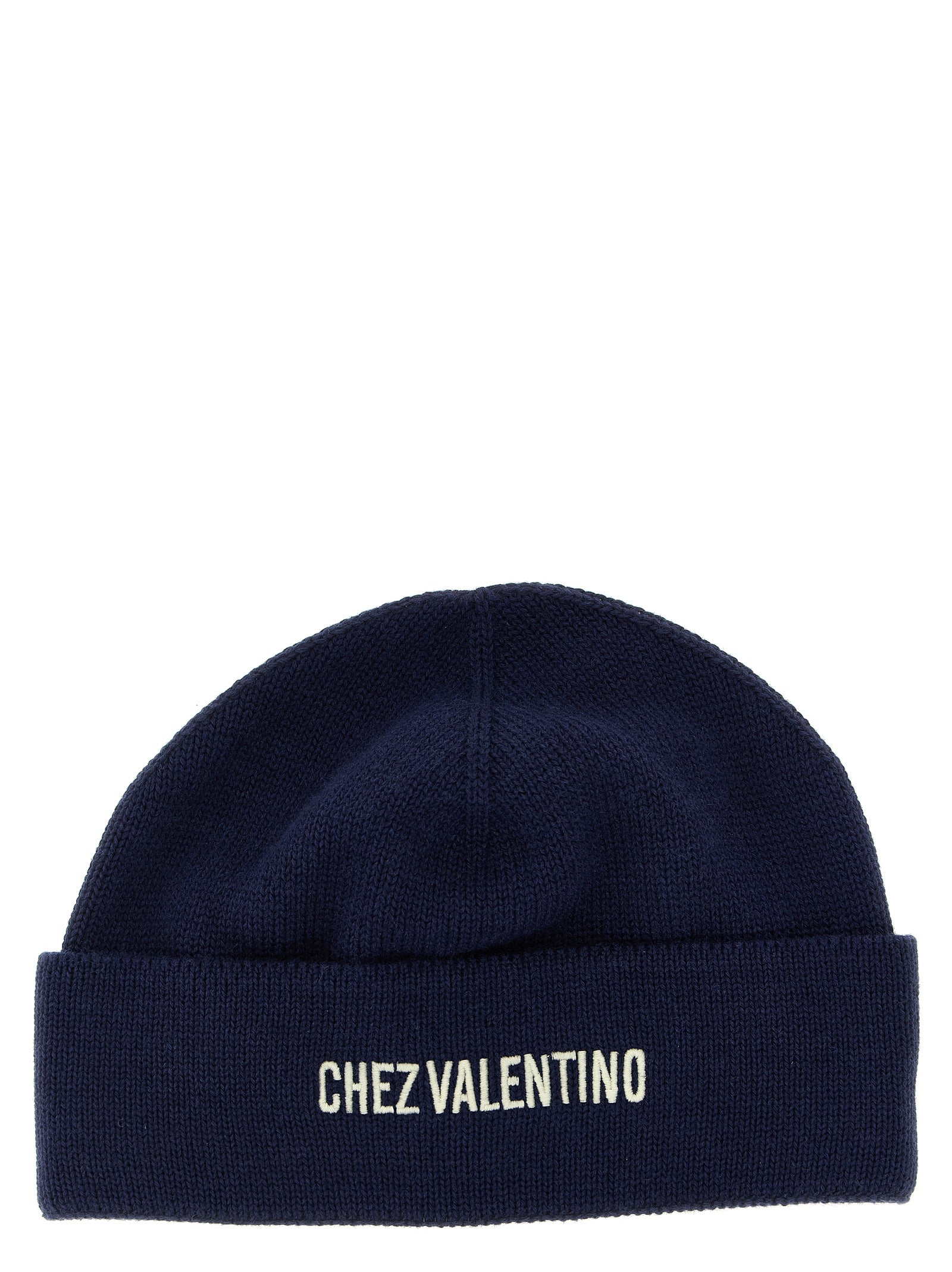 Beanie Hat by Valentino Garavani for men in virgin wool & cotton blue features a athleisure-luxe silhouette, artfully capturing the essence of the athleisure-luxe Virgin Wool & Cotton Beanie Hat design for a sophisticated look.