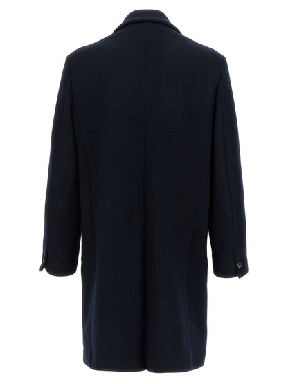 Vest by BARENA for men in polyamide & virgin wool black features an contemporary silhouette, showcasing refined and a contemporary v-neck neckline for a sophisticated layered look.