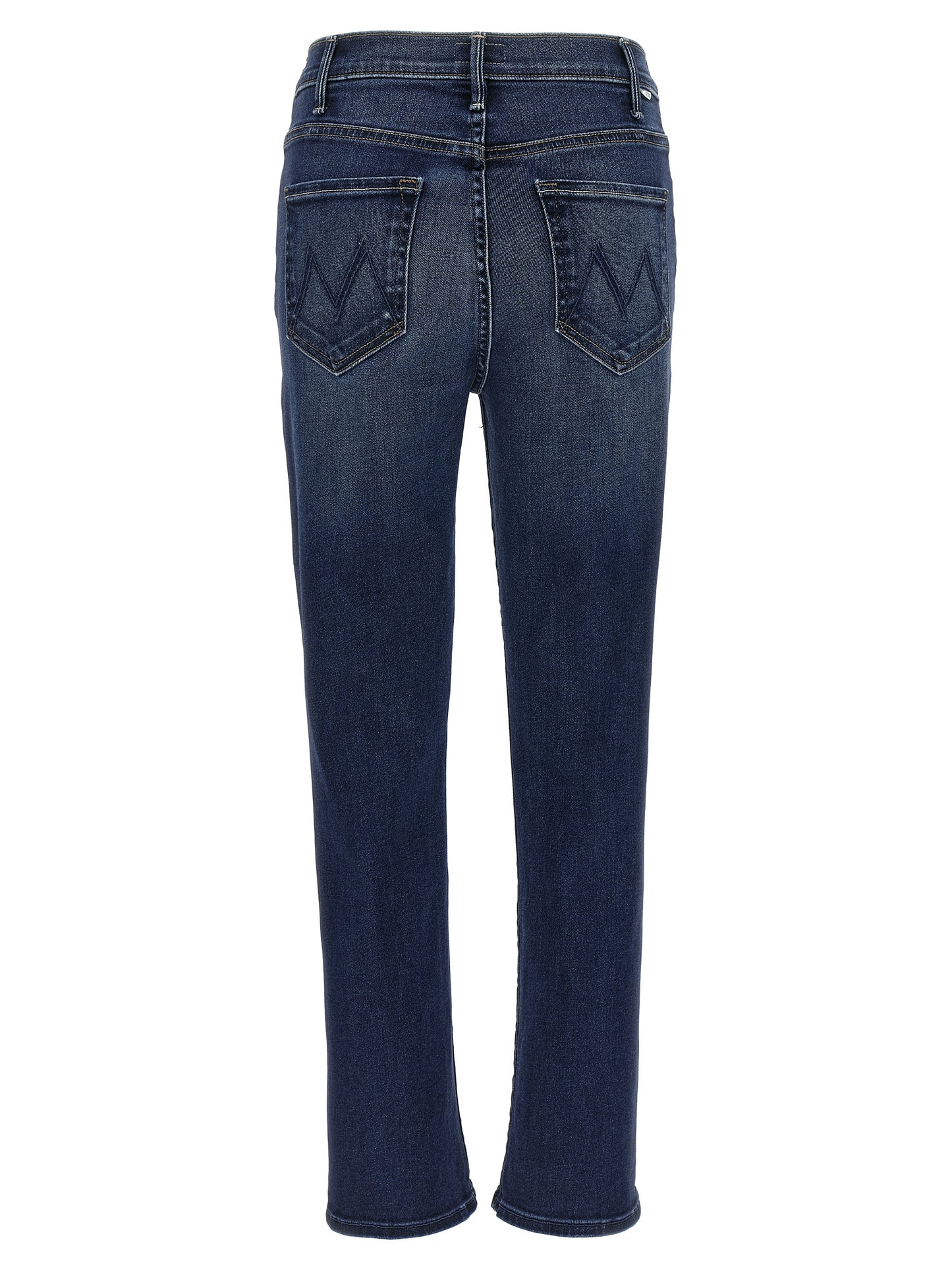 Jeans by Mother Denim for women in polyester polyurethane & denim cotton blue presents a tailored silhouette, showcasing a tailored flared & cropped and cropped cut with a refined high rise for a truly tailored aesthetic.