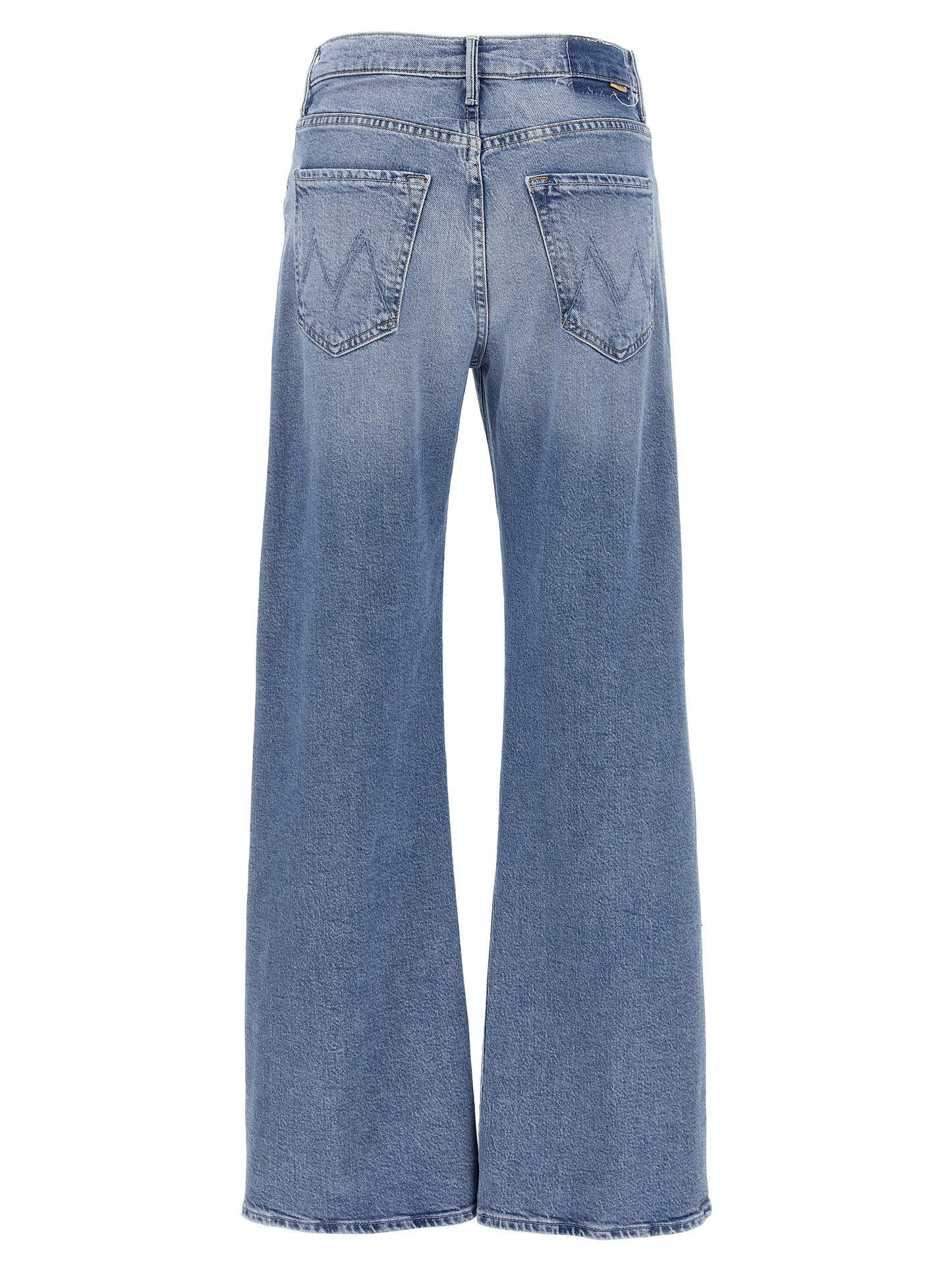 Jeans by Mother Denim for women in stretch denim cotton light-blue features an sophisticated high rise and straight-leg with a precise long, creating a sophisticated and sophisticated silhouette.