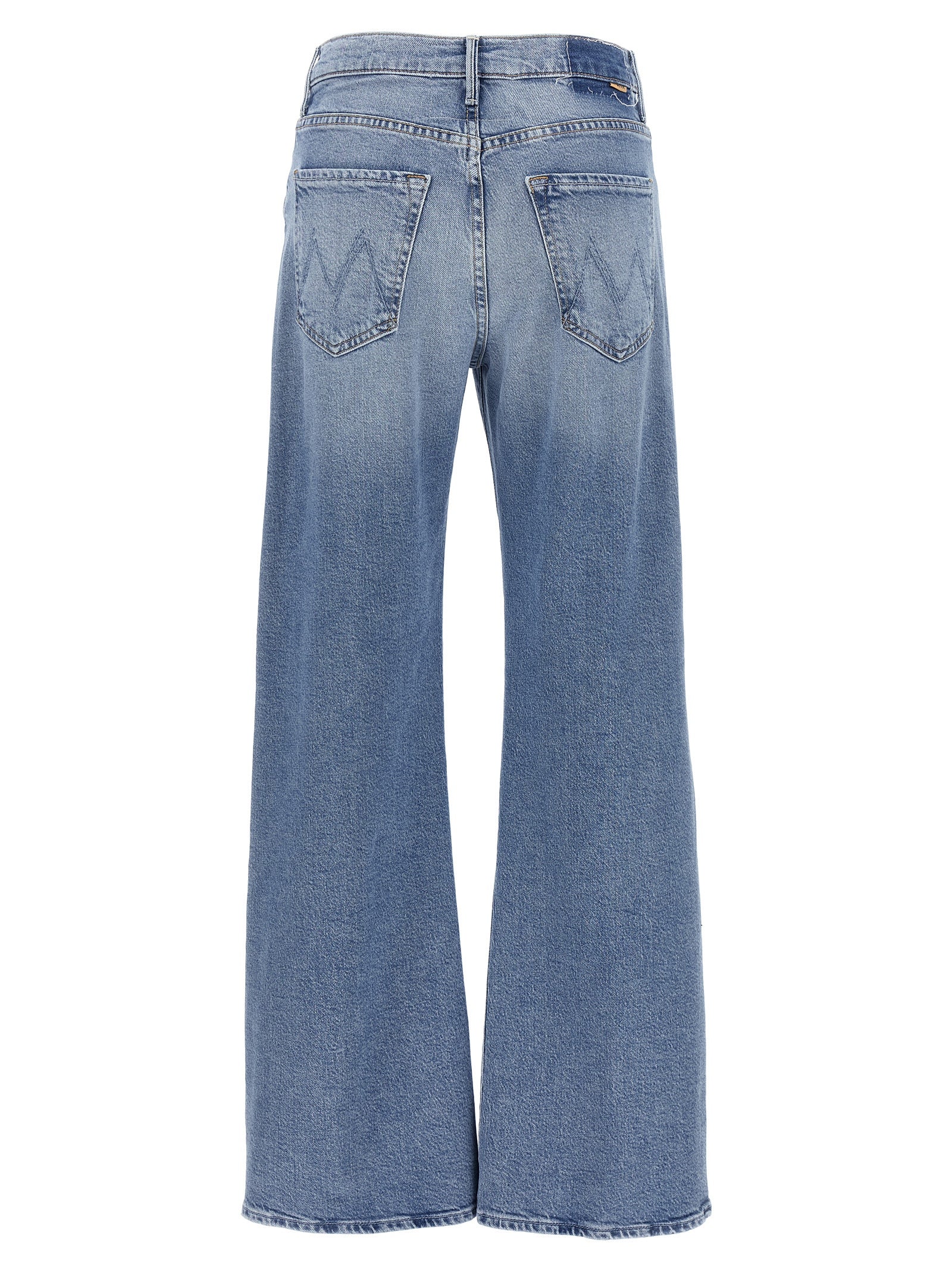 Jeans by Mother Denim for women in stretch denim cotton light-blue features an sophisticated high rise and straight-leg with a precise long, creating a sophisticated and sophisticated silhouette.
