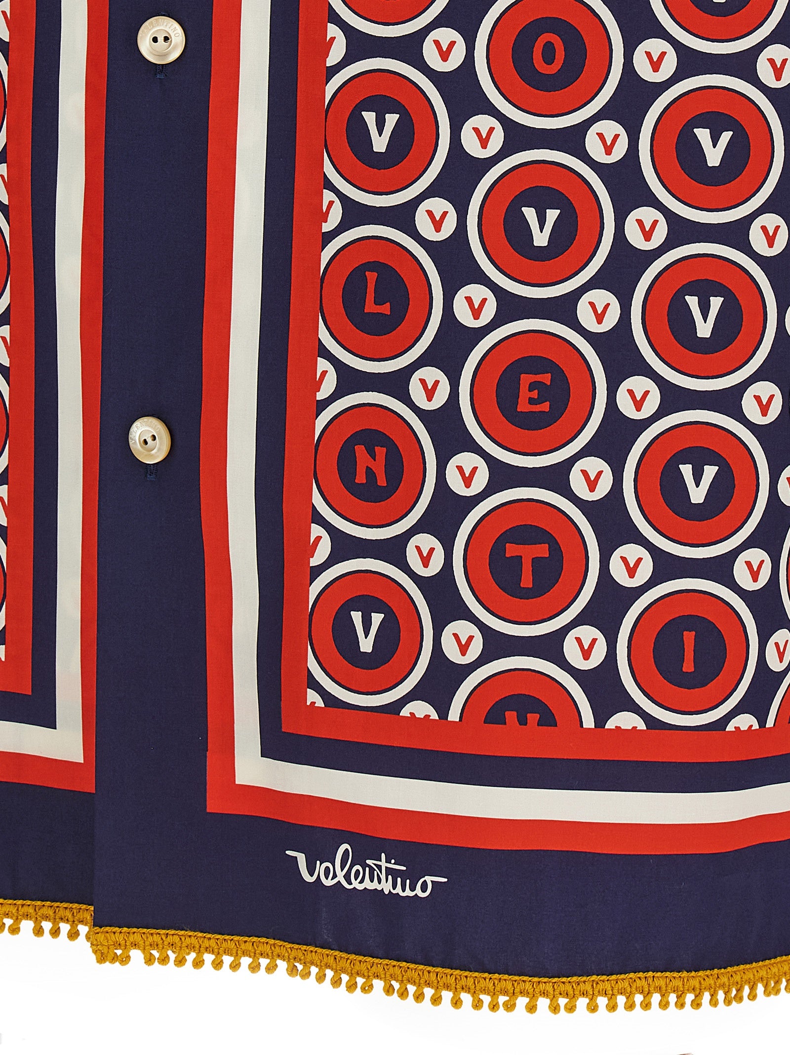 Shirt by Valentino Garavani for men in cotton multicolor & patterned showcases a sublime silhouette, artfully detailed with a sublime and for a sophisticated, sublime finish.