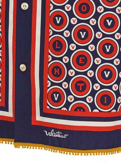 Shirt by Valentino Garavani for men in cotton multicolor & patterned showcases a sublime silhouette, artfully detailed with a sublime and for a sophisticated, sublime finish.