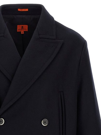 BARENA Blue Wool Coat