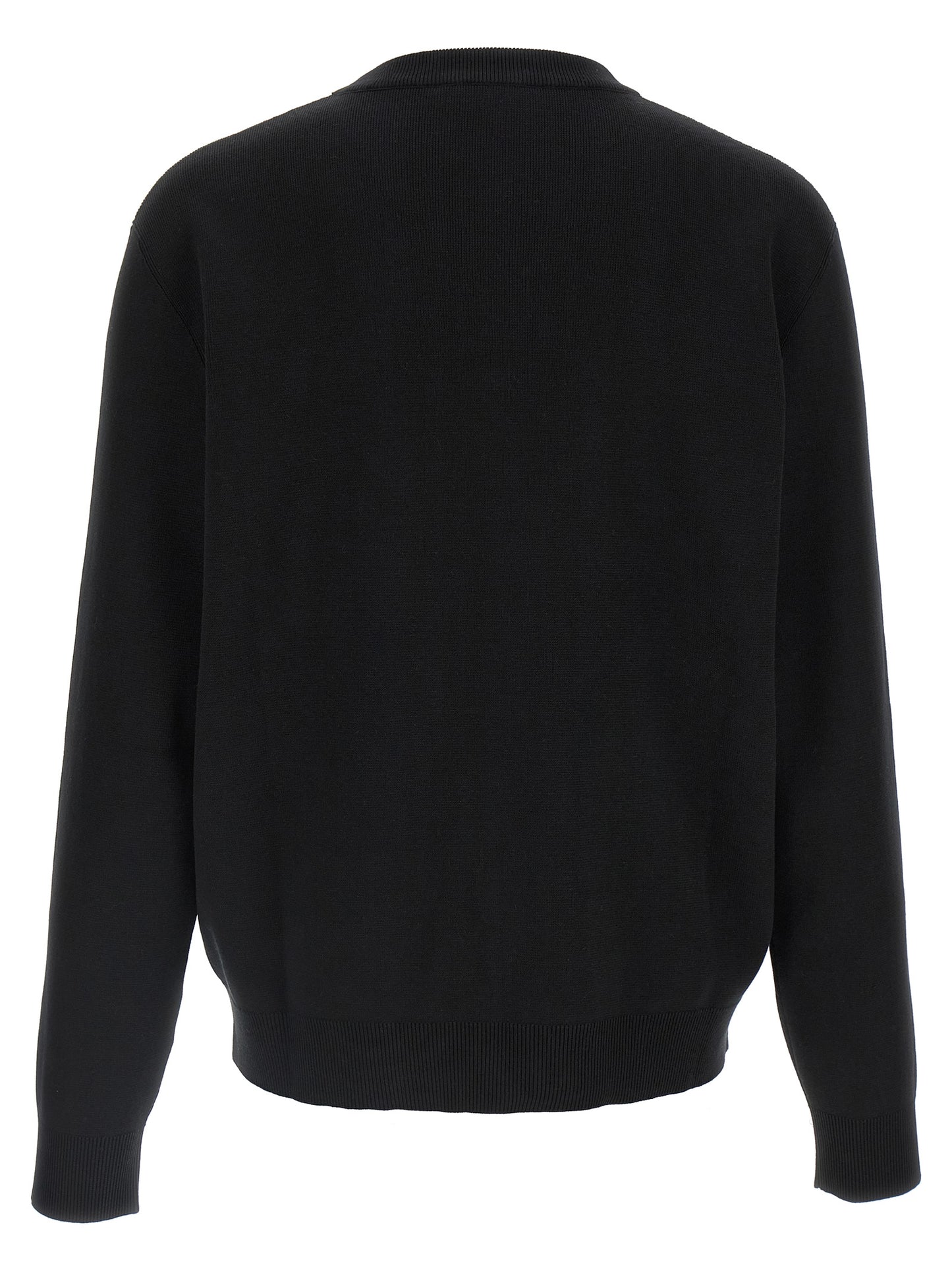 Cardigan by Gucci for men in wool bicolour, black & white presents a textural silhouette, artfully finished with a textural round neckline and for a sophisticated, textural look.