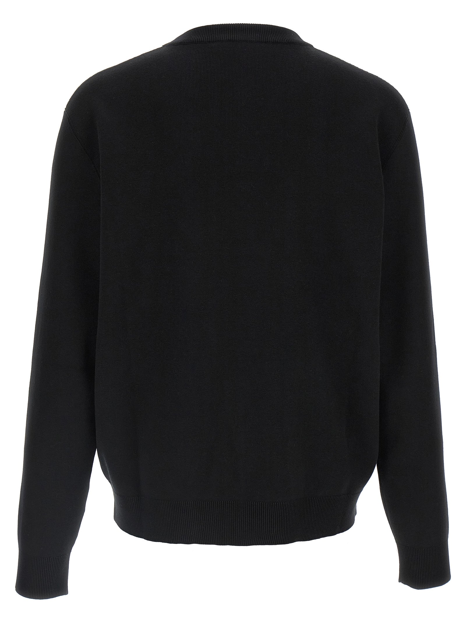 Cardigan by Gucci for men in wool bicolour, black & white presents a textural silhouette, artfully finished with a textural round neckline and for a sophisticated, textural look.