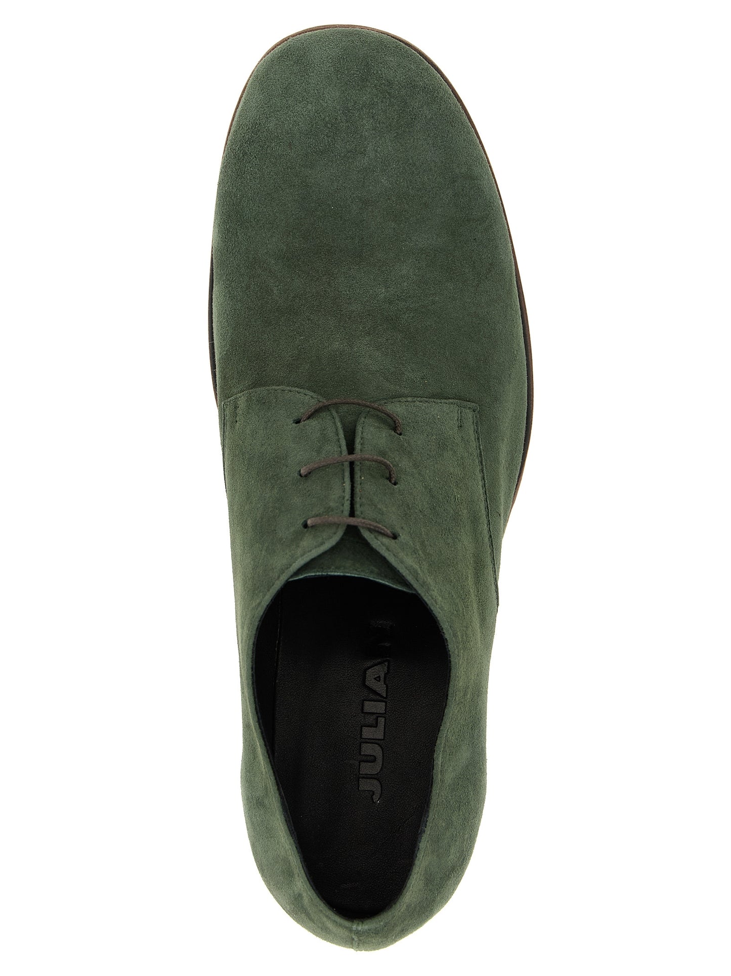 Lace-Up Shoes by JULIAN for men in suede leather bicolour & green features an ergonomic silhouette, perfectly showcasing Men's Suede Leather Lace-Up Shoes with its distinct and elegant .