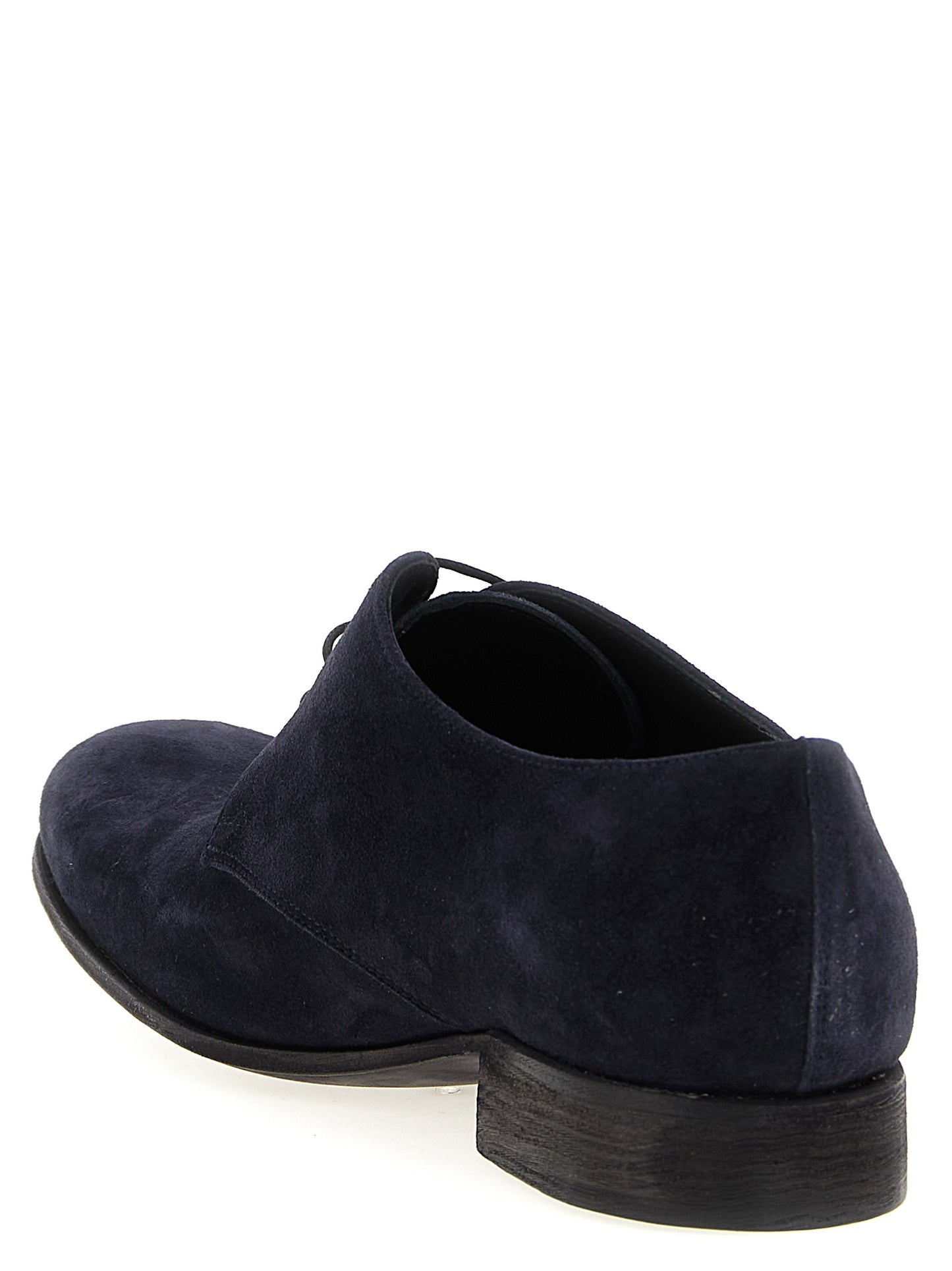 Lace-Up Shoes by JULIAN for men in suede leather blue showcases a timeless silhouette from the Men's Suede Leather Lace-Up Shoes collection, featuring a timeless and for a timeless finish.