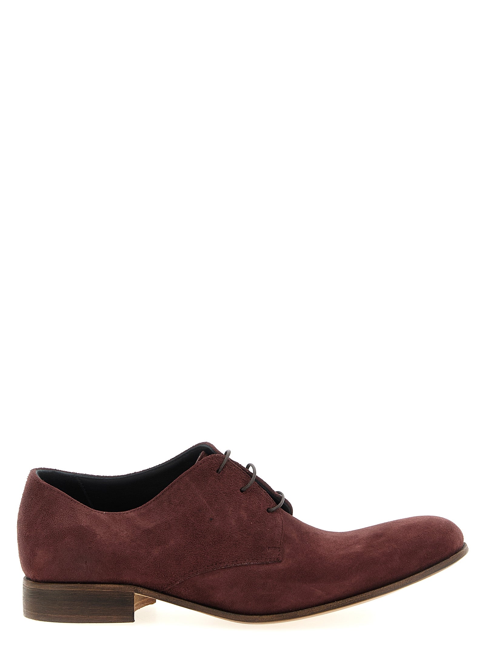 Lace-Up Shoes by JULIAN for men in suede leather bordeaux showcases a impeccable silhouette as Men's Suede Leather Lace-Up Shoes, artfully designed with a impeccable and refined for a impeccable finish.