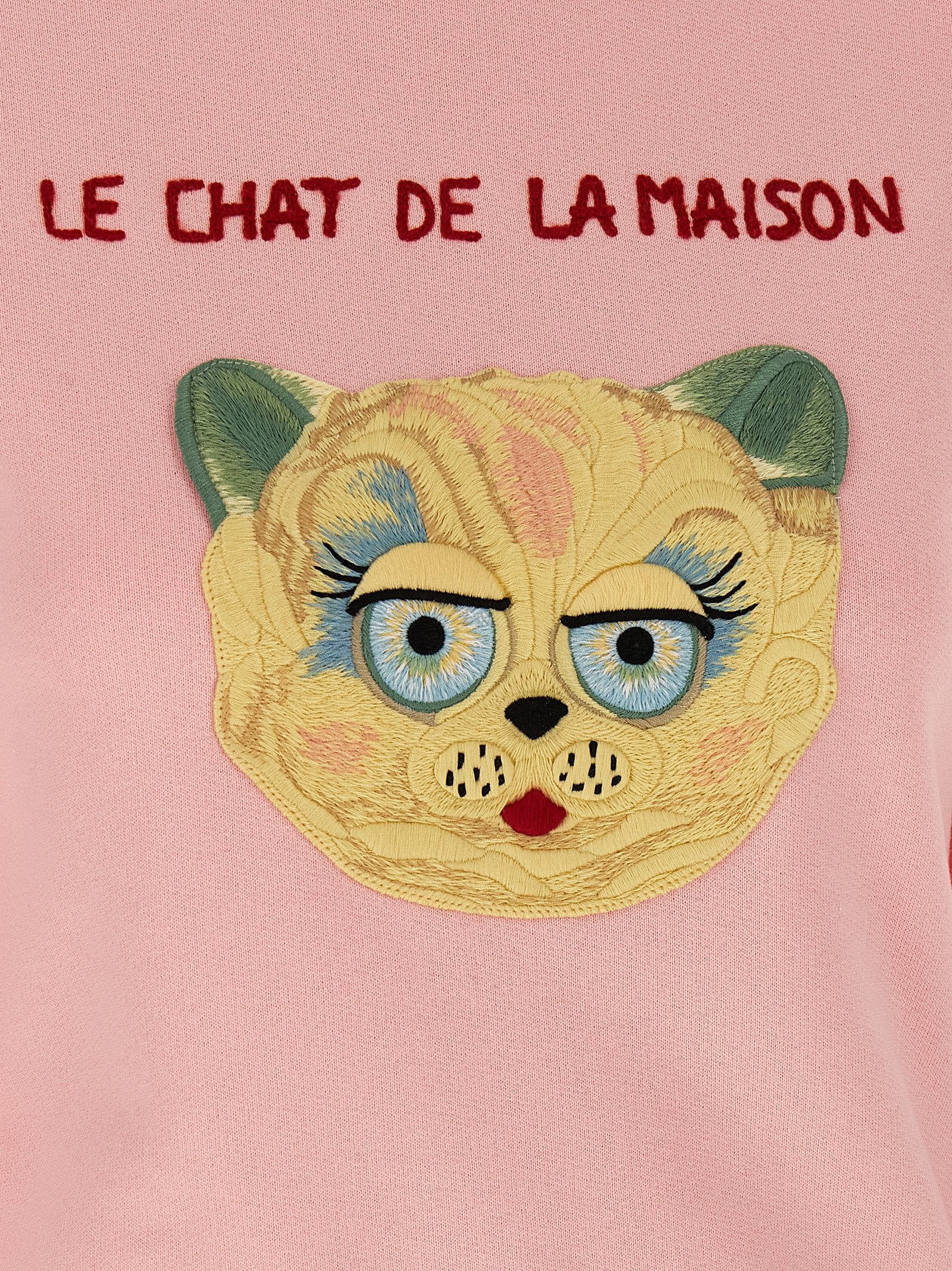 Sweatshirt by Valentino Garavani for women in cotton multicolor & pink showcases a slouchy chic silhouette, artfully detailed with a slouchy chic and for a slouchy chic finish.