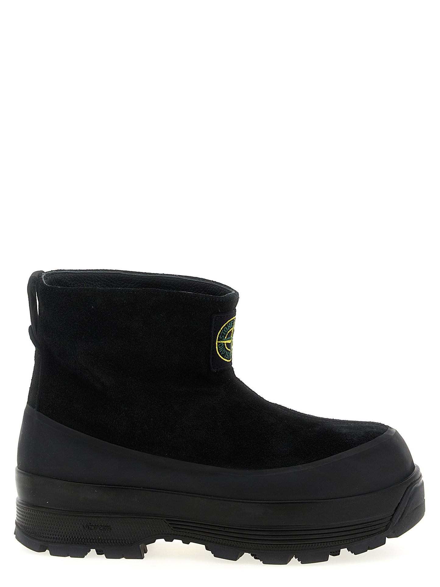 Stone Island Black Rubber Ankle Boots
