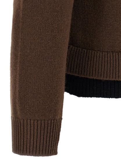 Cardigan by J.W.Anderson for men in cashmere brown features an crisp silhouette, showcasing a sophisticated and detail for a truly crisp finish.