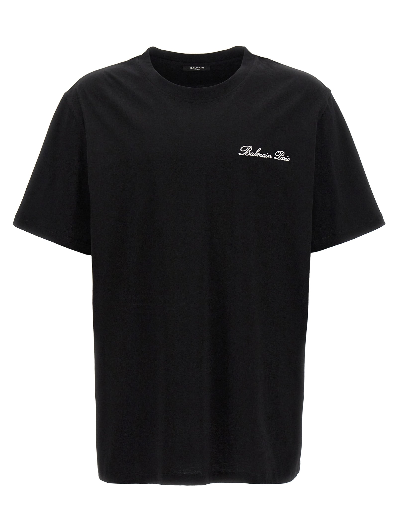 T-Shirt by Balmain for men in cotton bicolour, black, white & signature features a plush silhouette, showcasing a sophisticated and for a truly plush finish.
