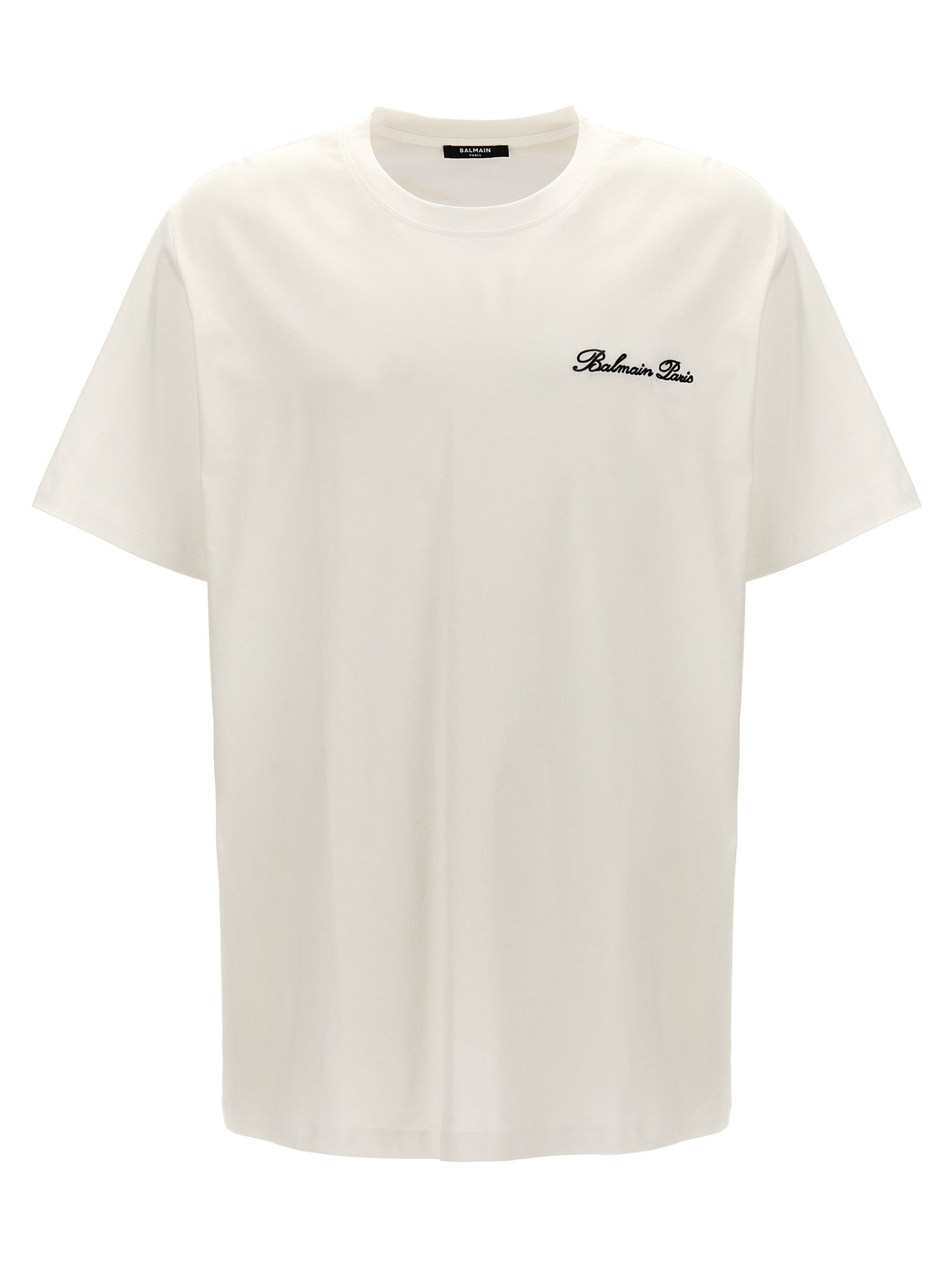 T-Shirt by Balmain for men in cotton bicolour, black, white & signature features an edgy silhouette, meticulously detailed with a sophisticated short-sleeve and for a truly edgy finish.