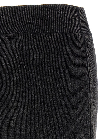 Skirt by Alexander Wang for women in stretch polyamide cotton black showcases a sultry silhouette, elegantly defined by its long and the sophisticated sultry design of the Women's Stretch Polyamide Cotton Long Skirt.
