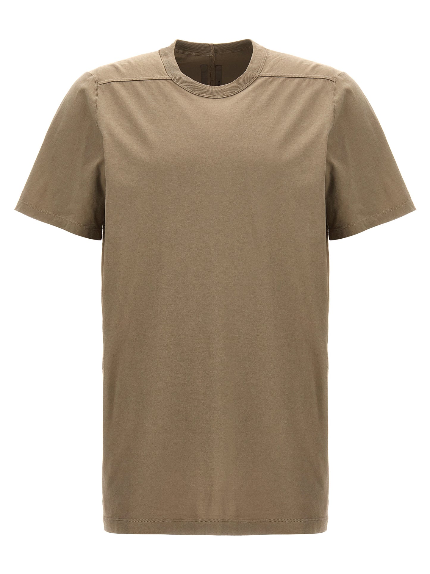 T-Shirt by Rick Owens for men in cotton gray showcases a unassuming silhouette, artfully detailed with a refined crew neckline and unassuming for a sophisticated, contemporary look.