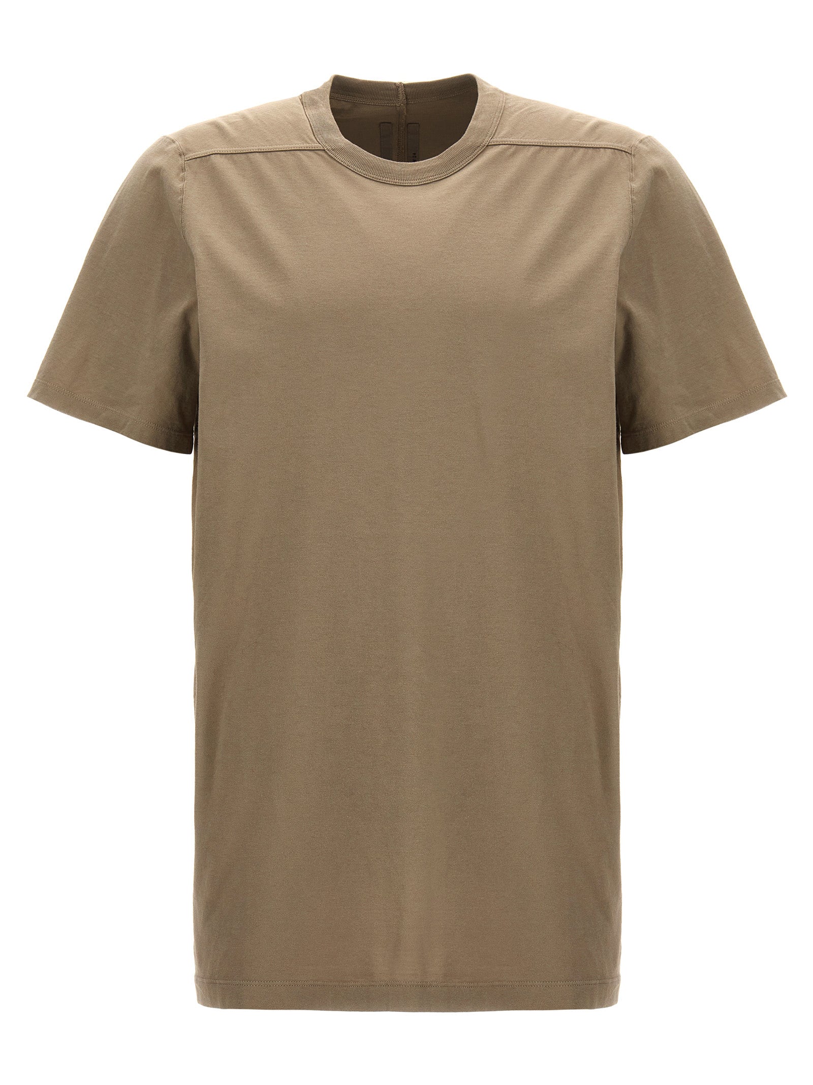 T-Shirt by Rick Owens for men in cotton gray showcases a unassuming silhouette, artfully detailed with a refined crew neckline and unassuming for a sophisticated, contemporary look.