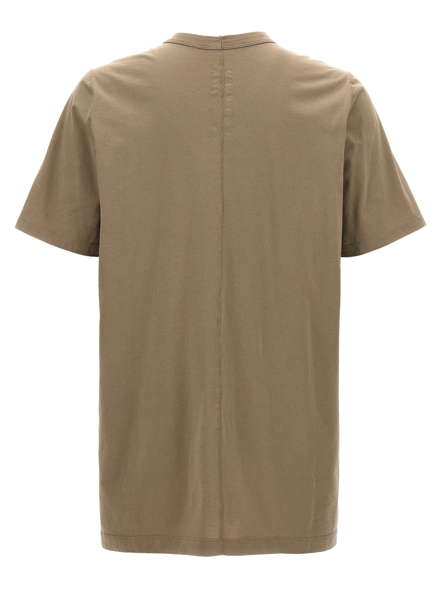 T-Shirt by Rick Owens for men in cotton gray features a plush silhouette, showcasing a sophisticated crew neckline and for a truly plush finish.